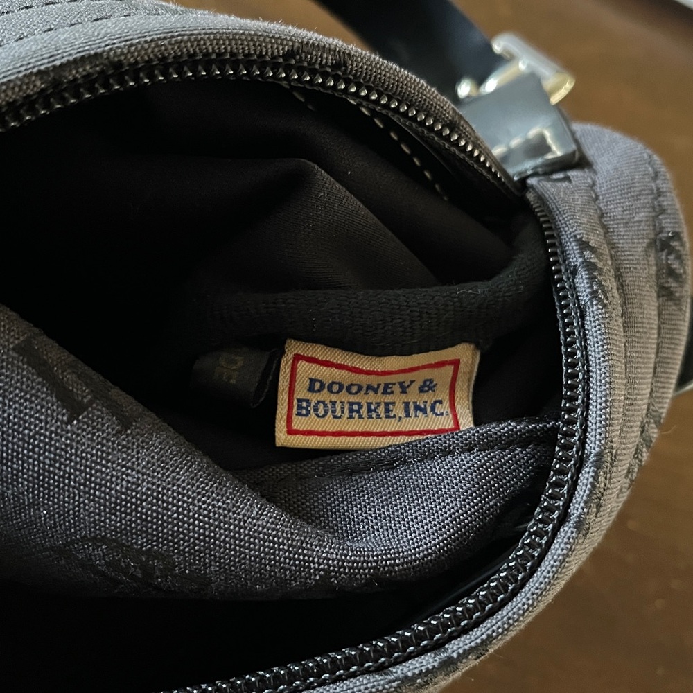 Dooney & Bourke Black Monogrammed Canvas Crossbody Tote - Picture 7 of 8